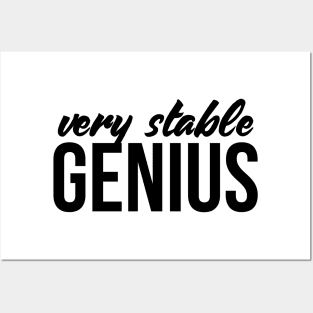 Very Stable Genius T Shirt - Great Political Quote Tee Posters and Art